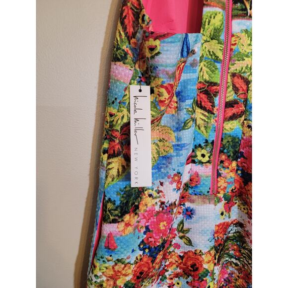 Nicole Miller New with Tag Women's Tropical Paradise Dress Multicolor Size Small - Picture 6 of 13